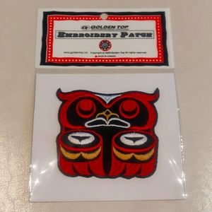 3" Owl Indigenous Design by Phillip Joe Embroidered Patch
